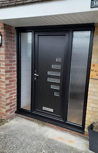 Cream composite door - traditional Georgian design