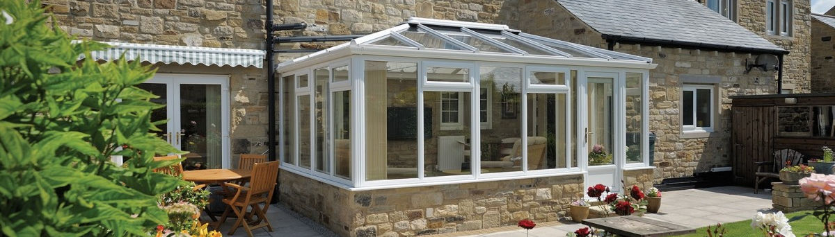 Glass conservatory extension fitted on a residential property in Hampshire