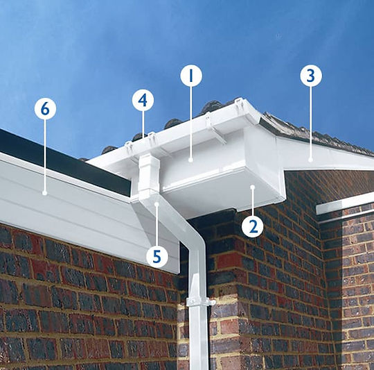 Roofline fascia and guttering replacement on a residential house
