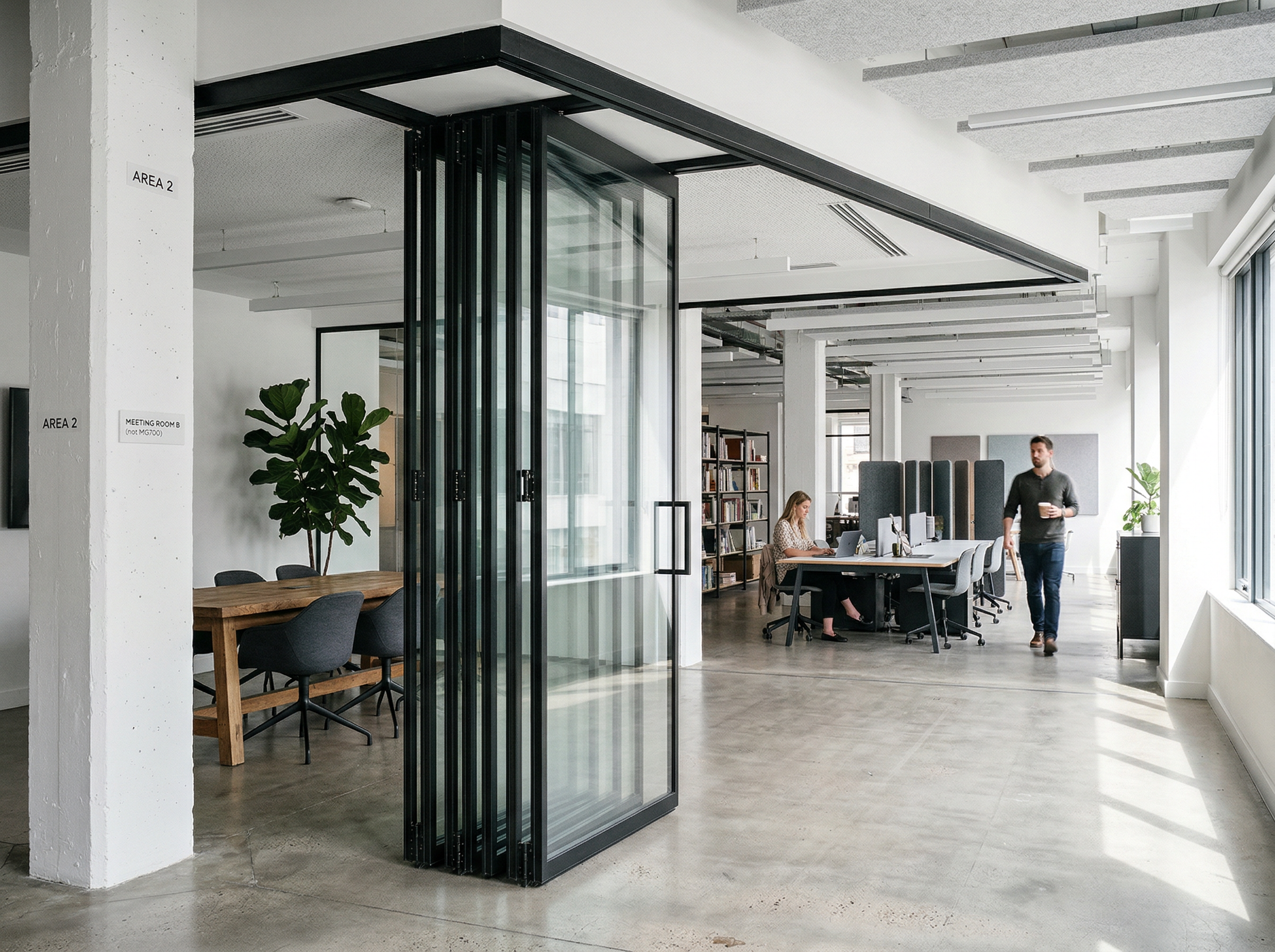 Premium glazed sliding partition system by ModernGlide