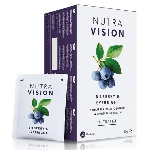 Nutra Vision Bilberry and Eyebright tea box and packet