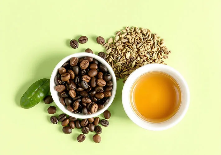 Various coffee beans and loose teas at The Spiced Cup specialty store