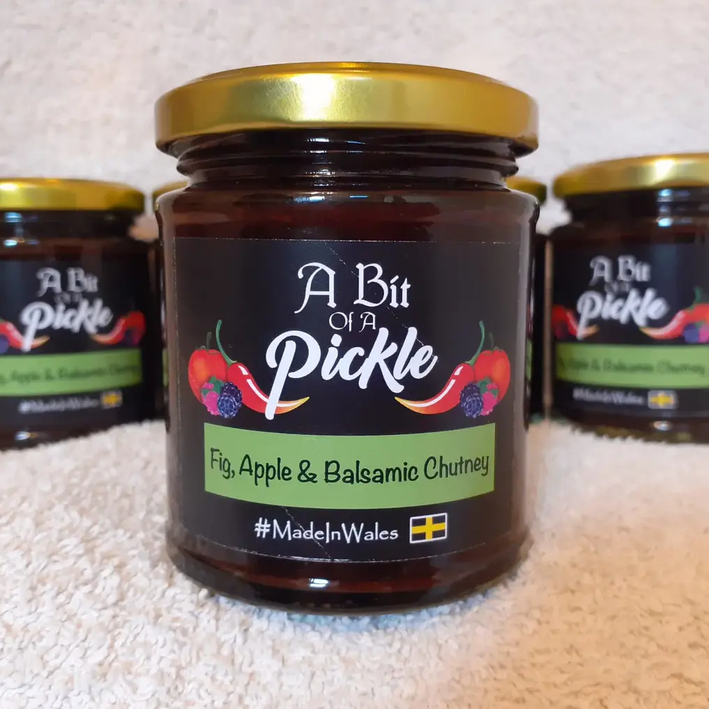 Jars of A Bit of a Pickle Fig Apple and Balsamic Chutney product