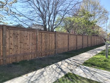 Professionally installed wood fence in London Ontario