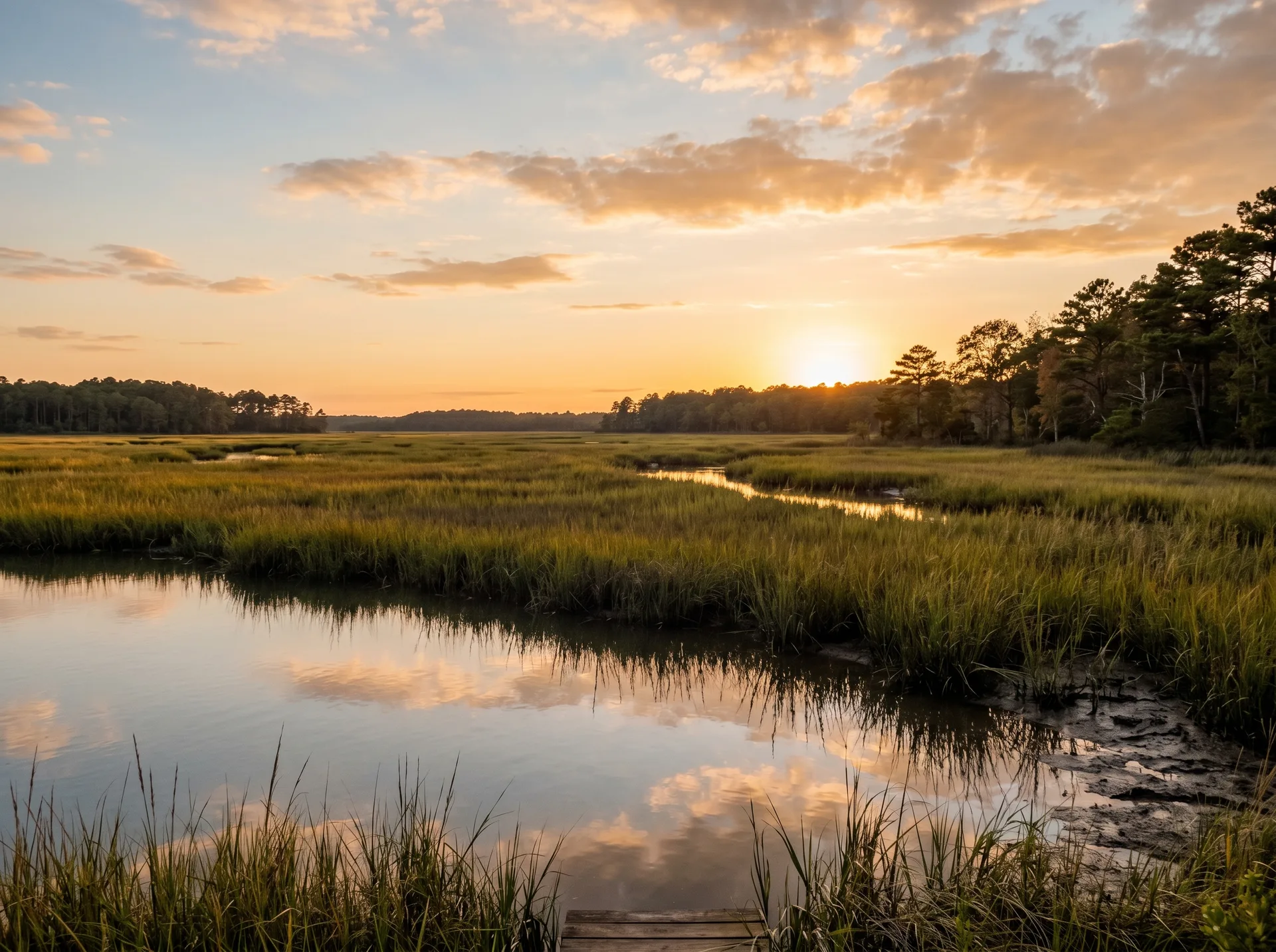 Chesapeake Virginia wetlands and marsh landscape