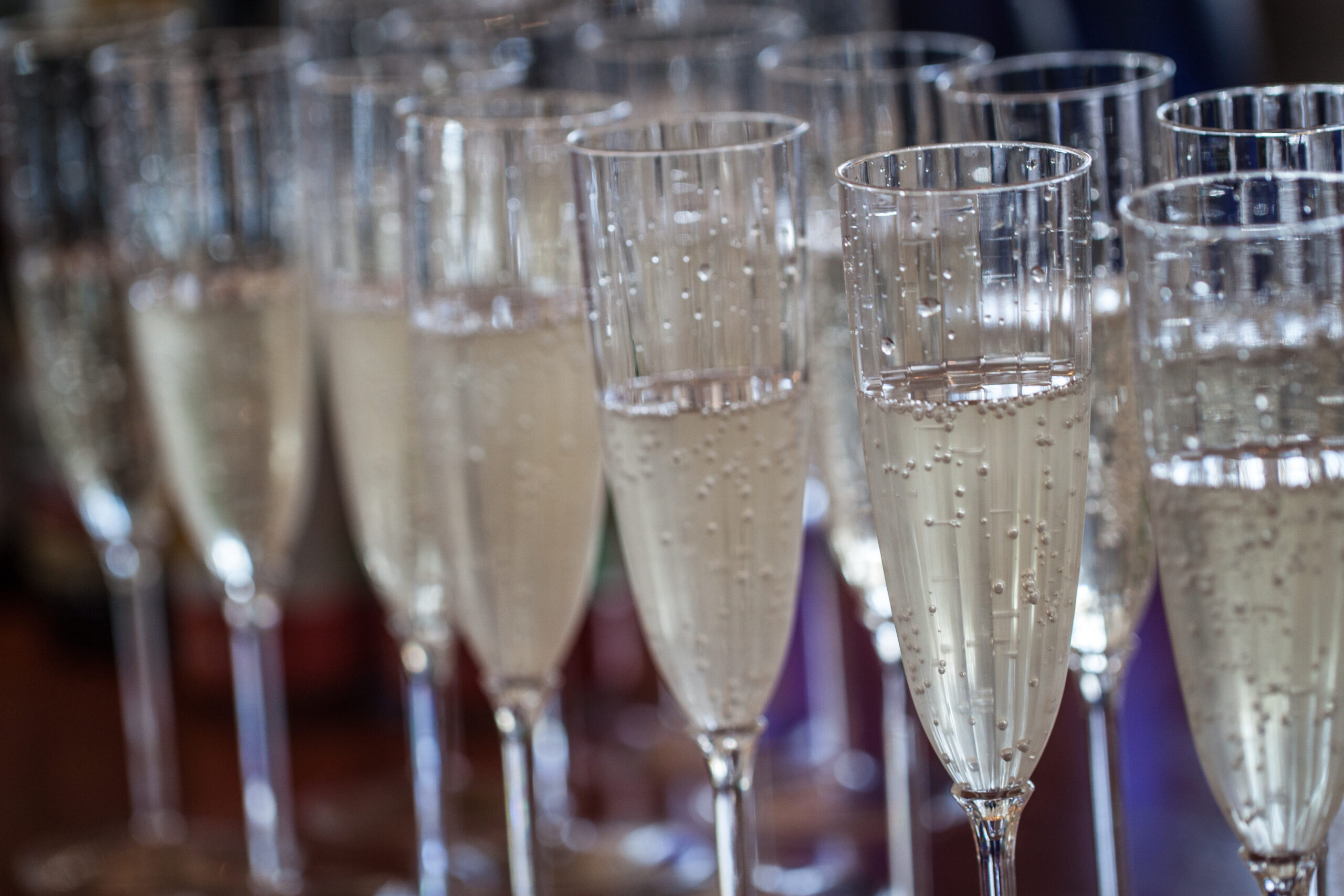 Champagne toast at an Austin elopement celebration