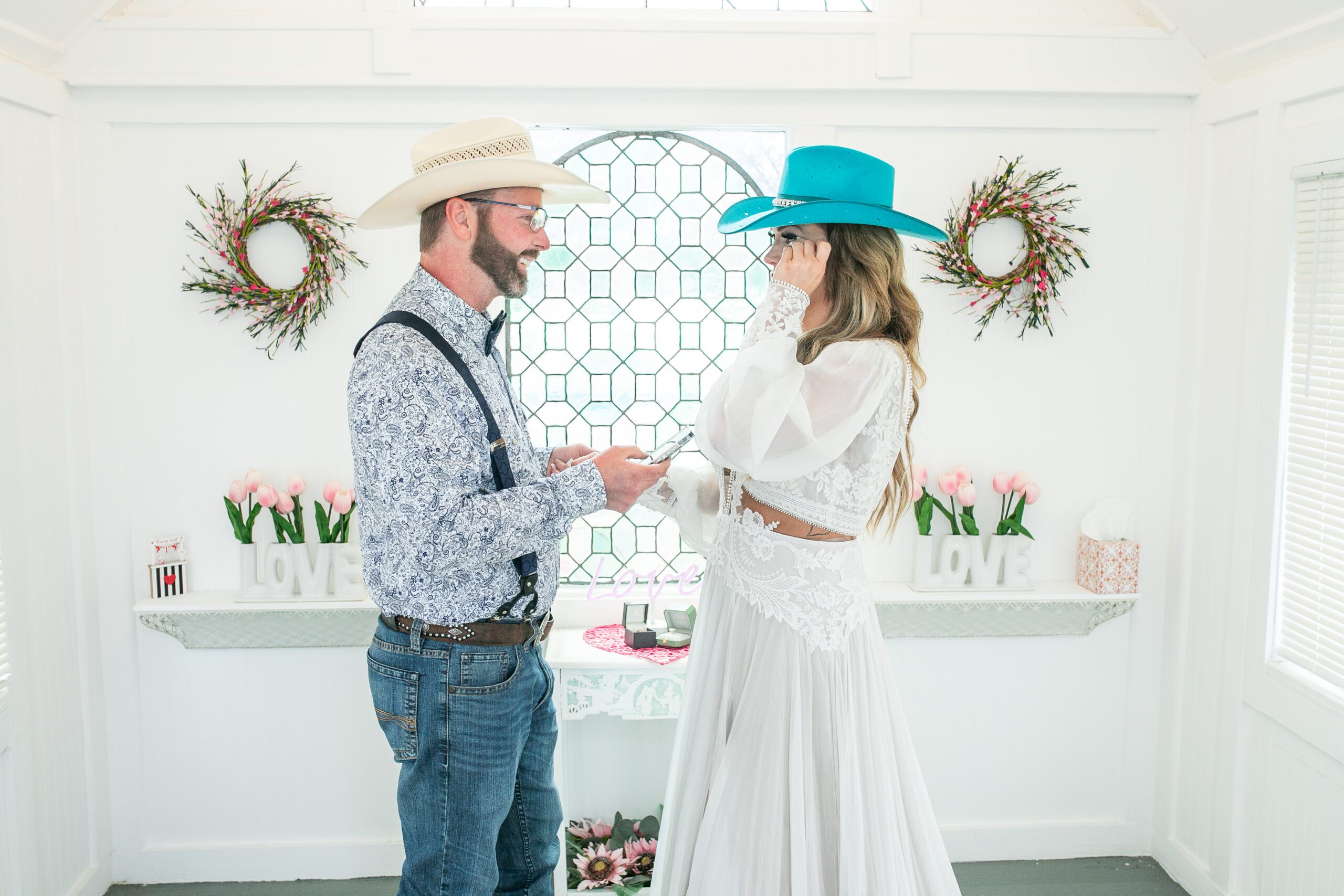 Austin elopement — couple celebrating their union