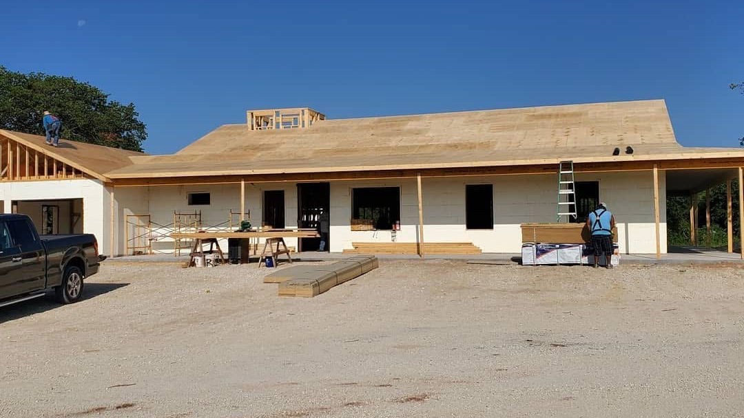 Insulated concrete form construction