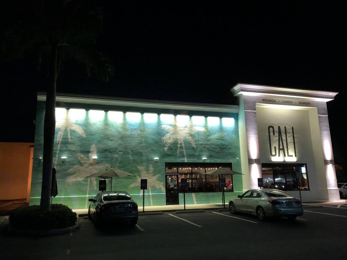 Commercial property outdoor lighting design for business curb appeal