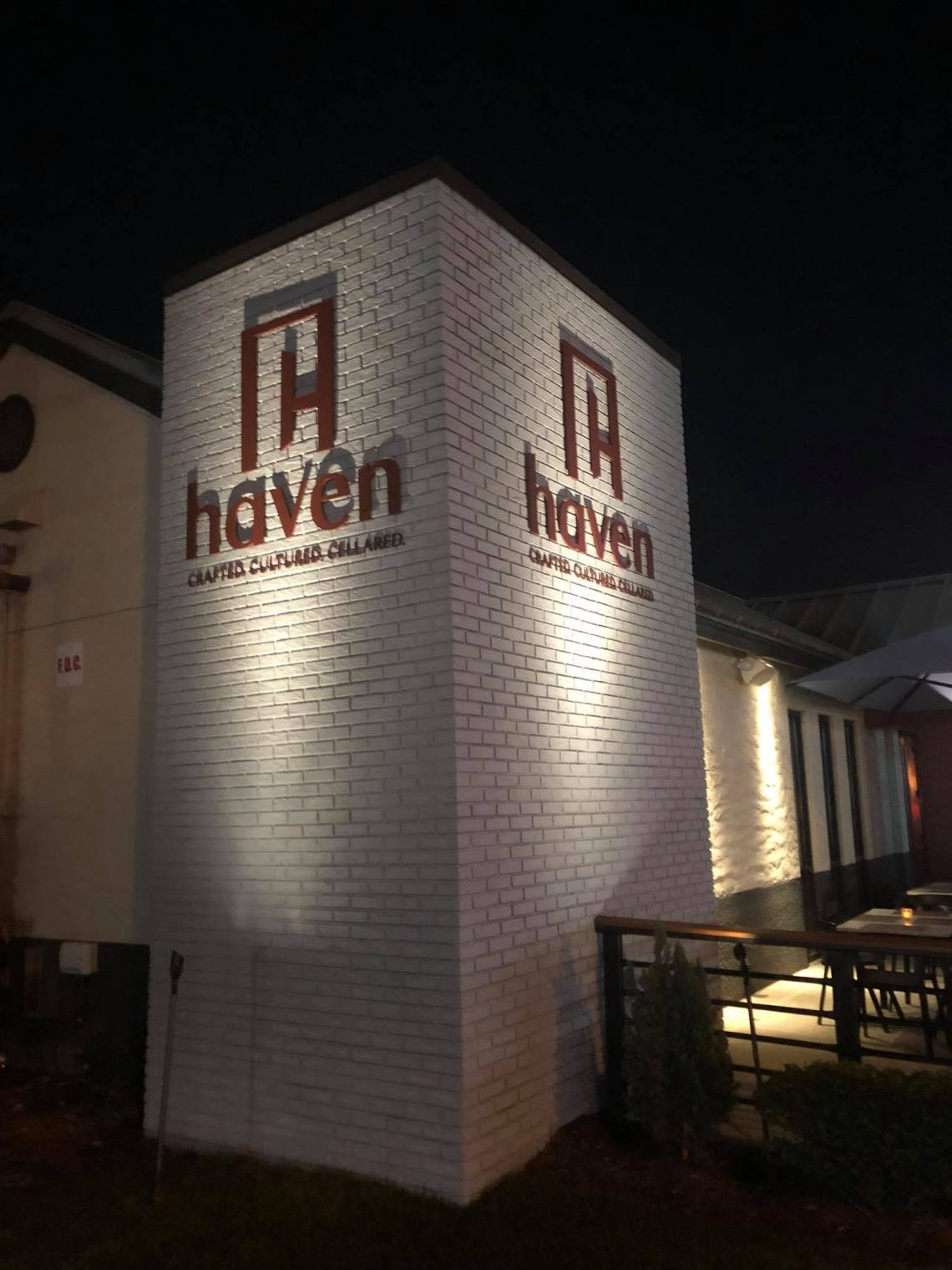 Commercial exterior LED lighting installation showcasing professional outdoor illumination