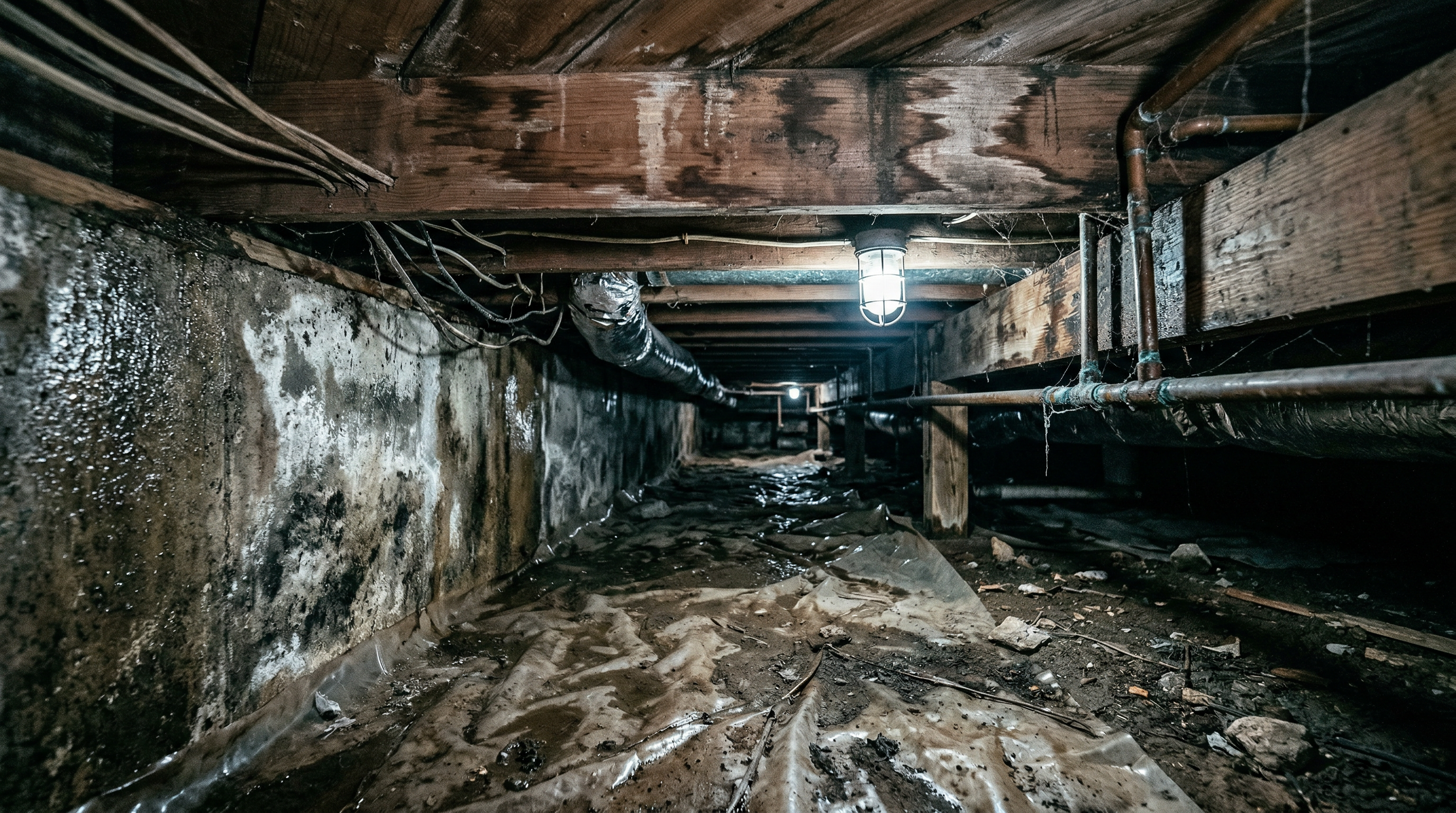 Crawl space moisture in a Grantley, PA home