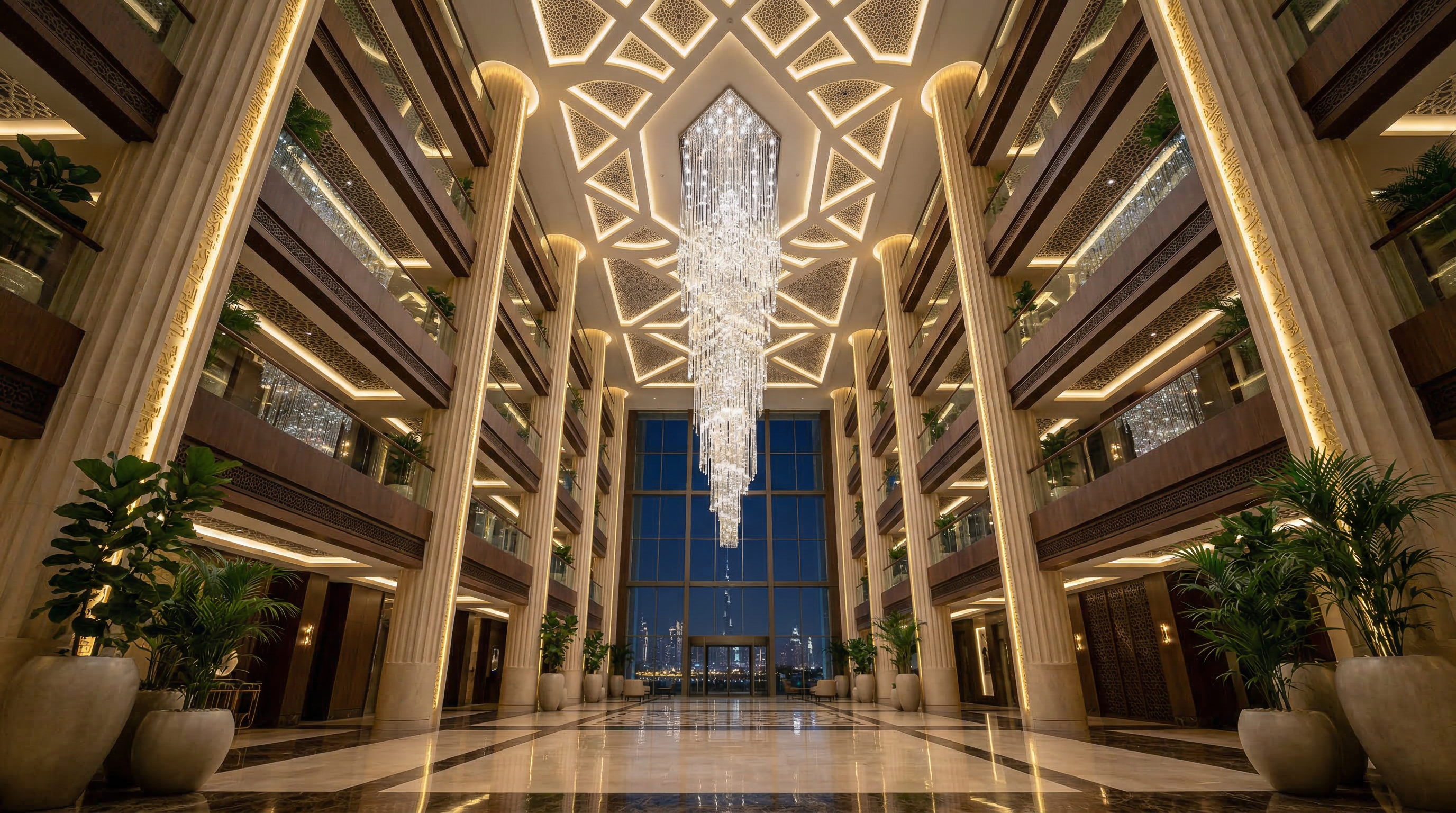 Luxury hotel lobby — the kind of hospitality brand TLC serves