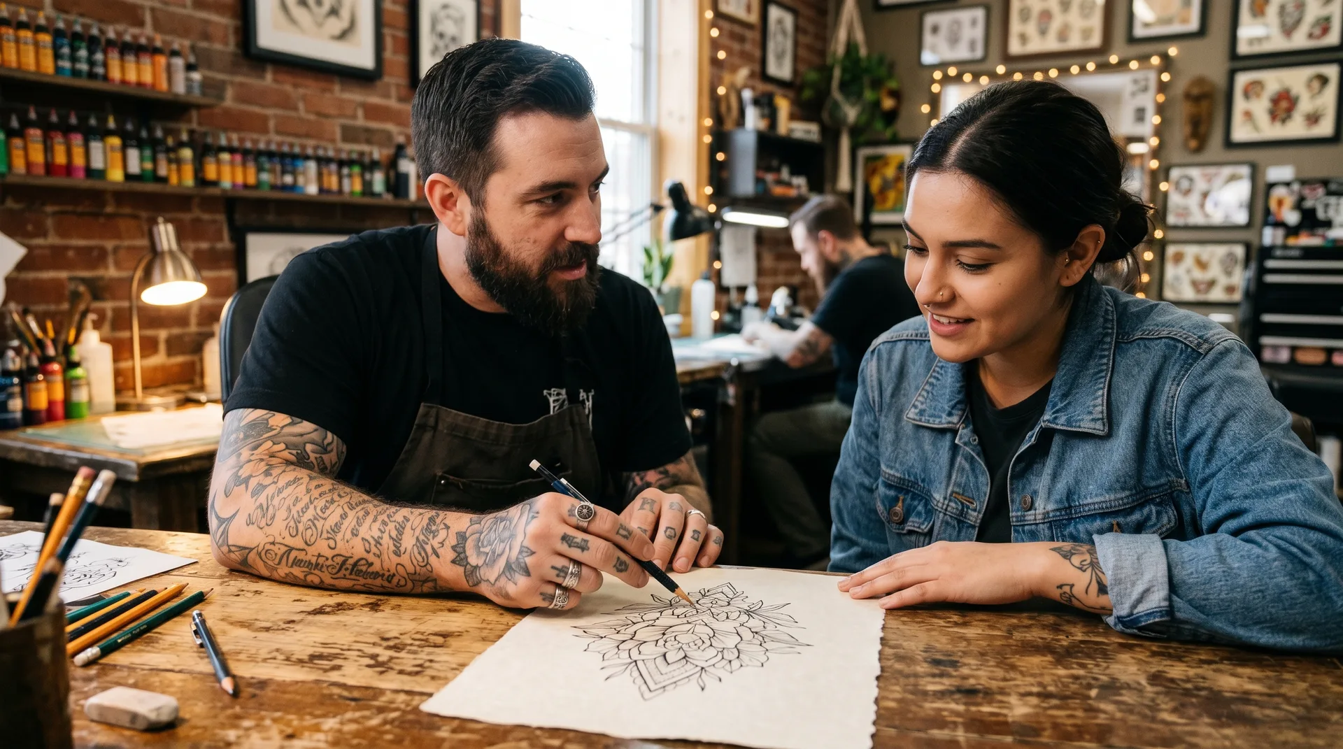 Tattoo consultation at Mr Tattoos Burlington NJ