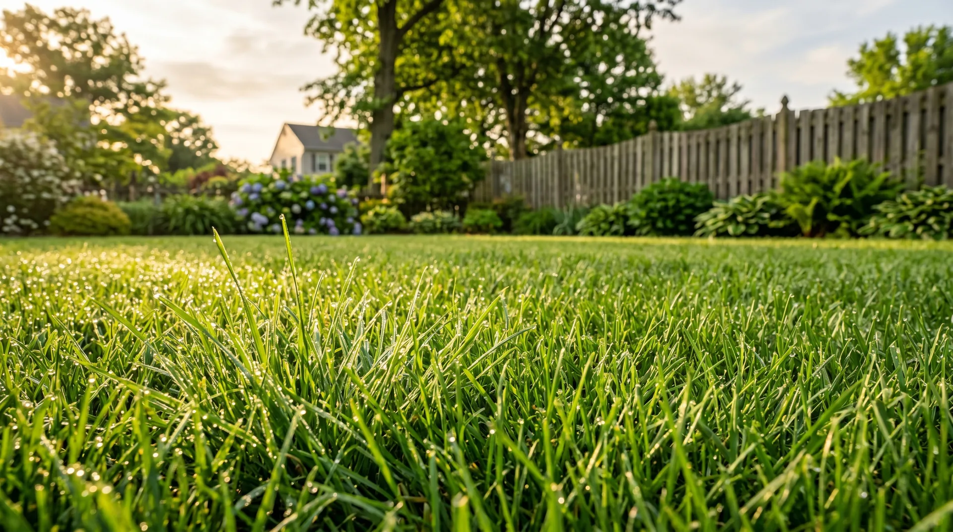 Healthy green lawn