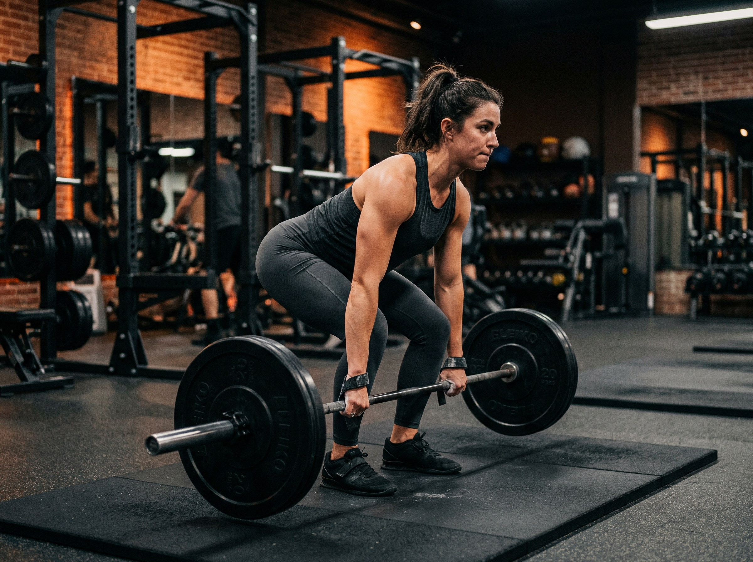 WieFit client training with barbell in professional gym