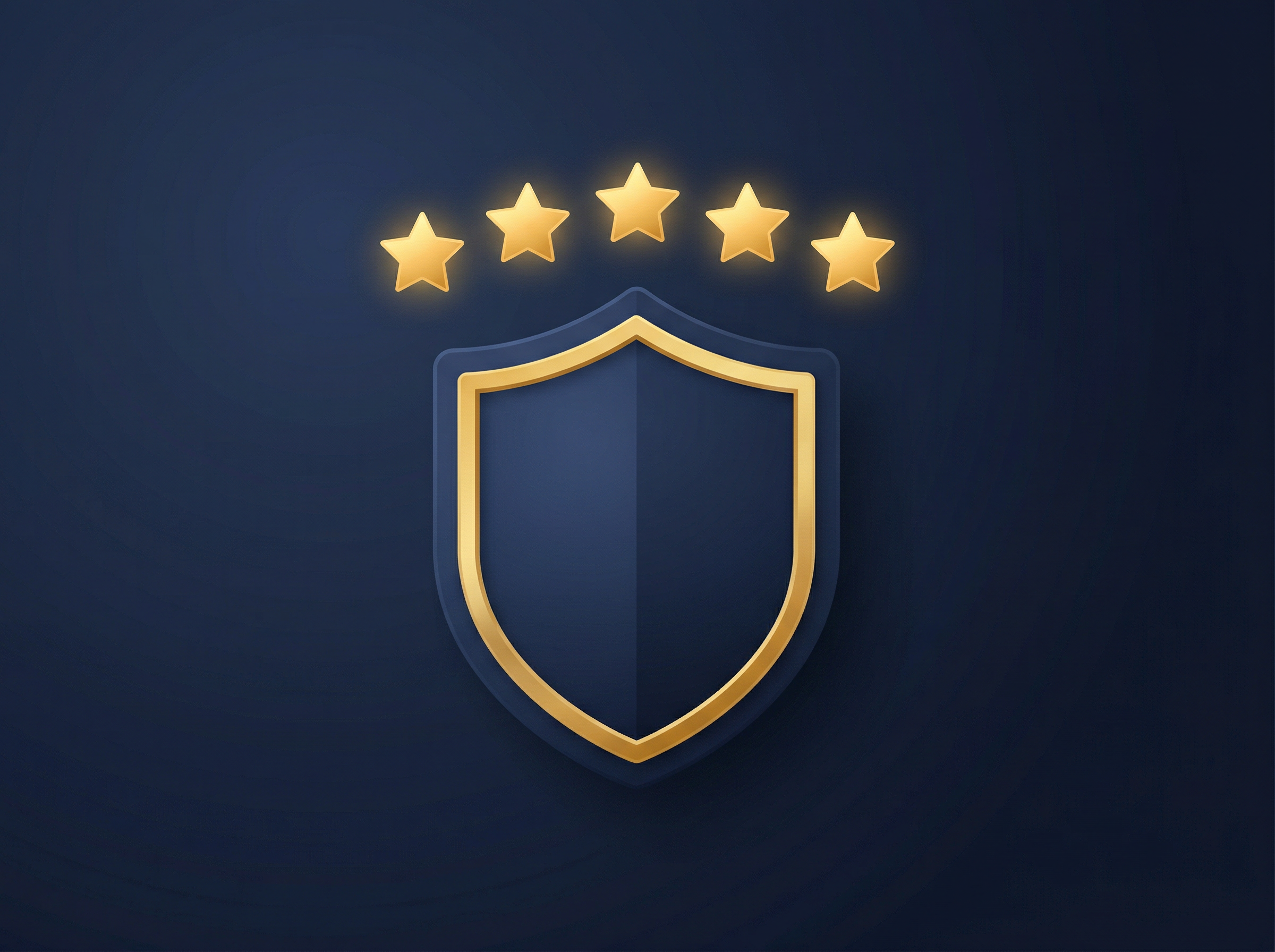 Brand protection shield with five-star rating