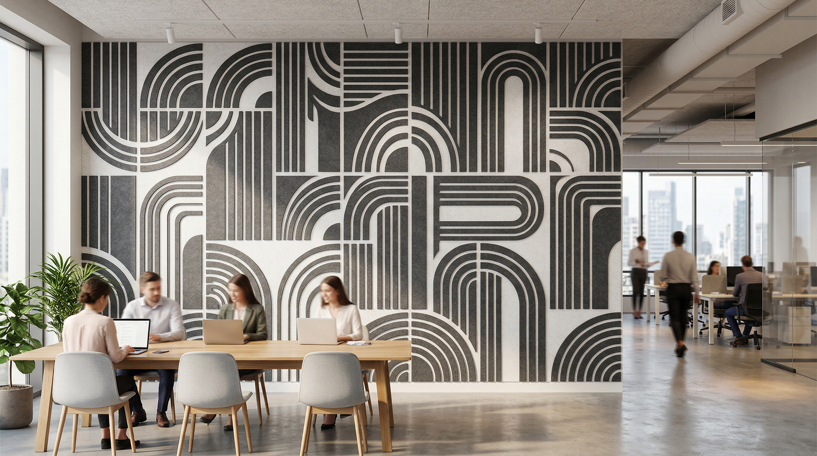 PET Stencil Wall Panels — acoustic panels