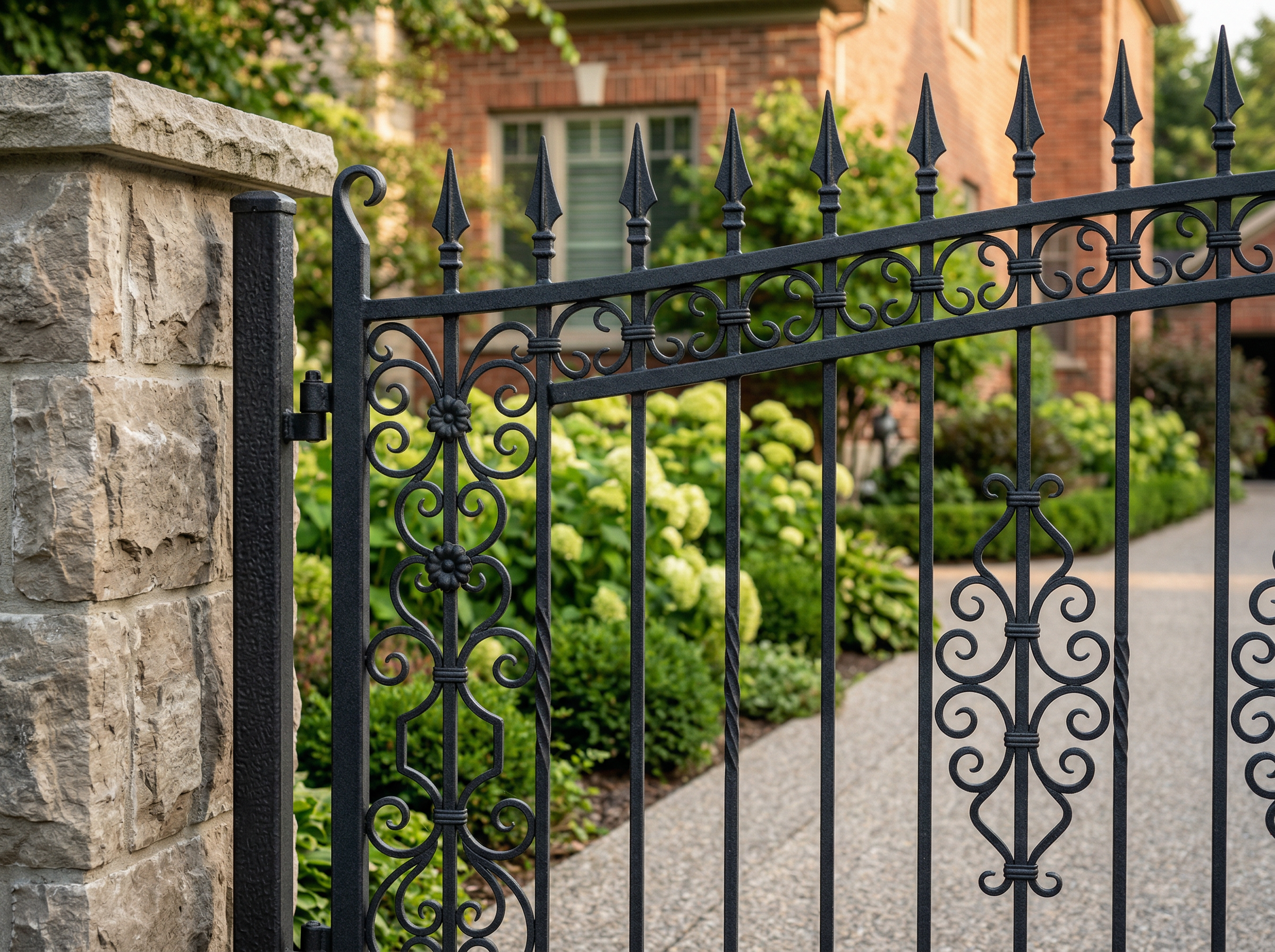 Ornamental iron fence