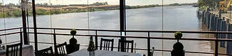 Inside dining room aboard Captain Proud