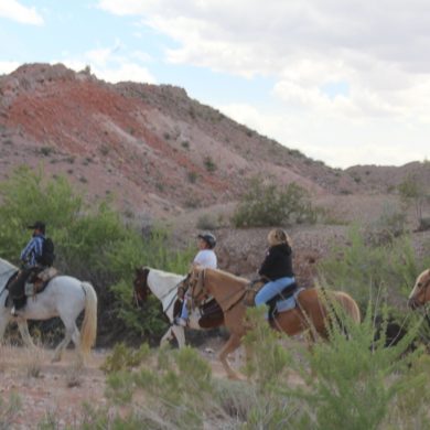Scenic desert trail horseback riding near Las Vegas Nevada