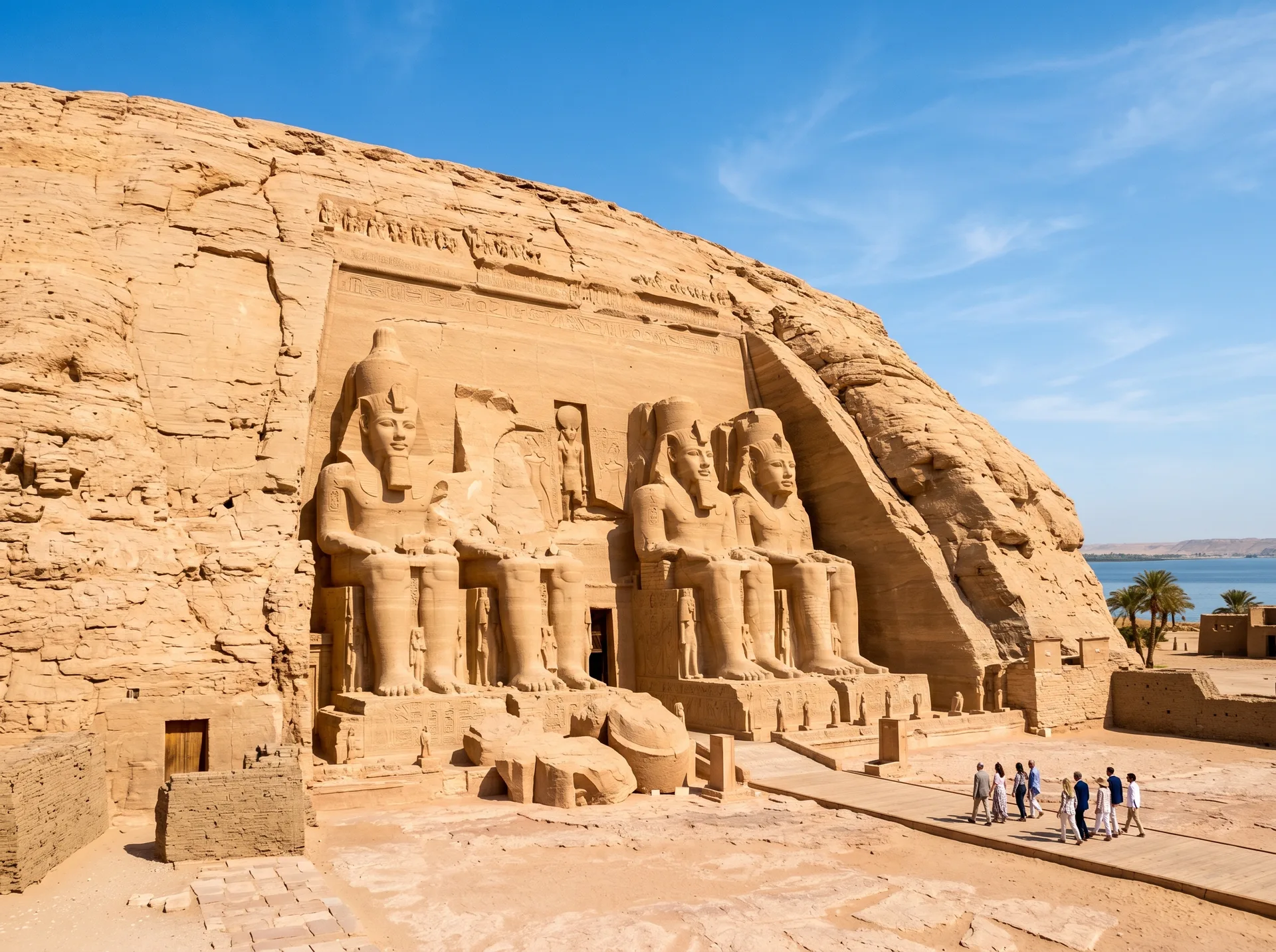 Abu Simbel colossal statues of Ramesses II