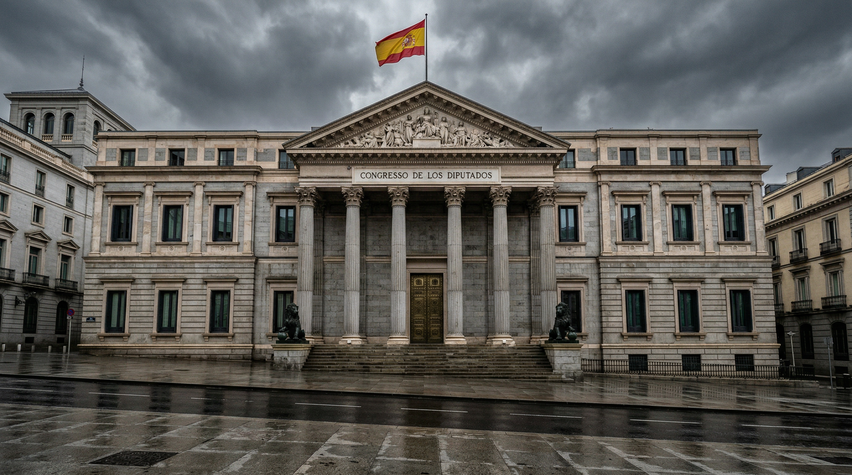 Spanish Parliament building in Madrid