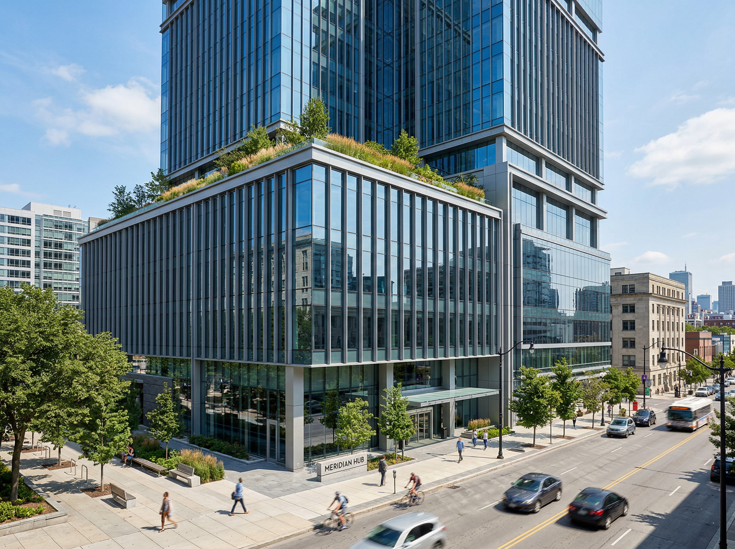 Modern commercial office building exterior