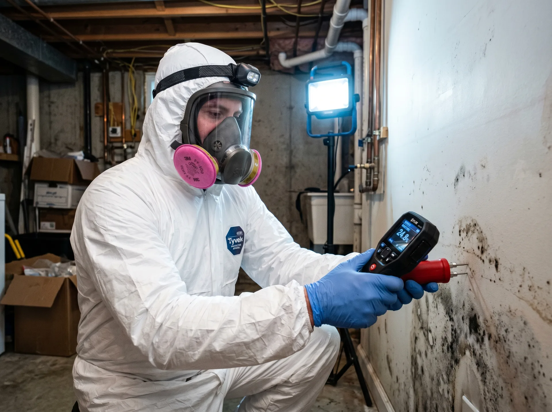Mold inspection specialist using thermal imaging