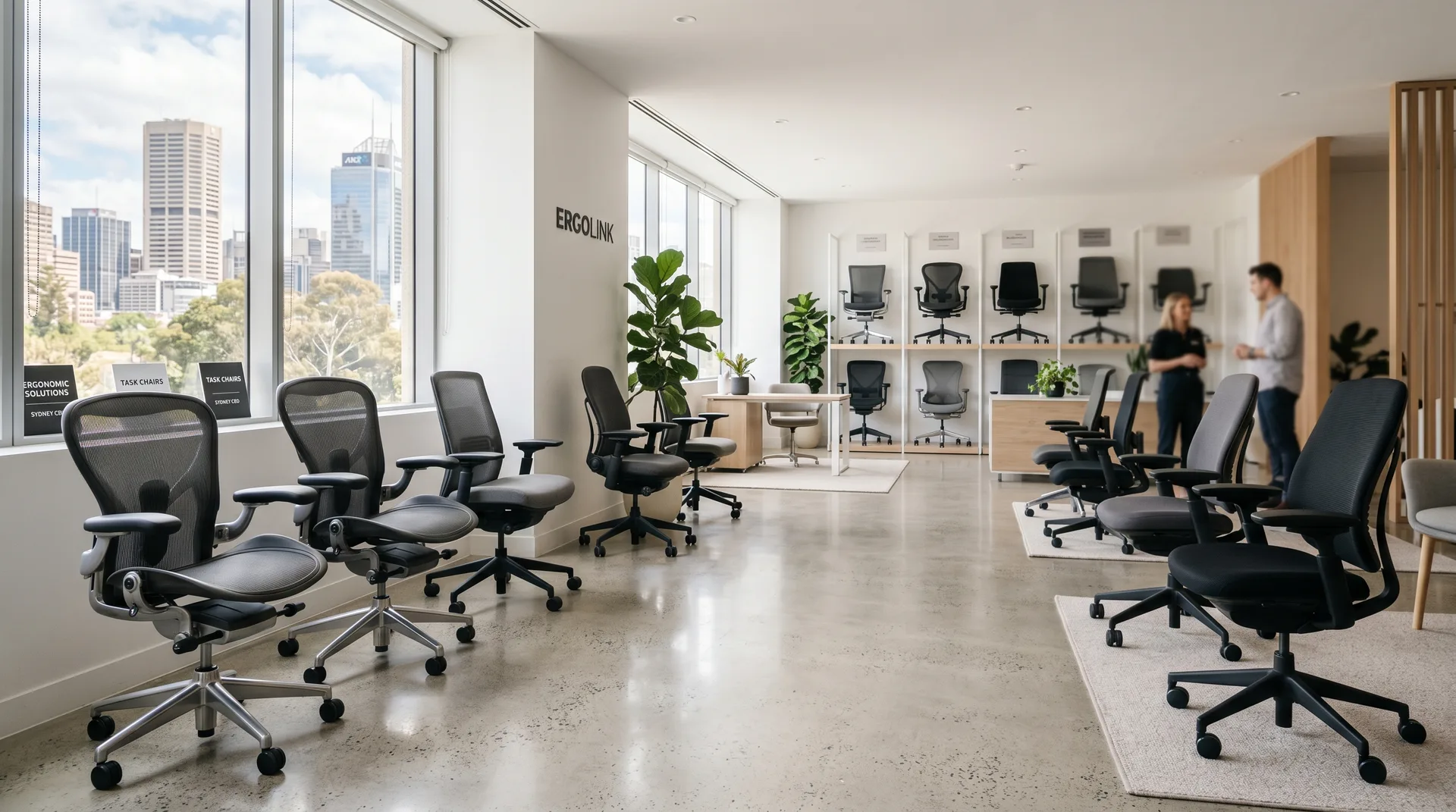 Ergonomic office chairs showroom Sydney