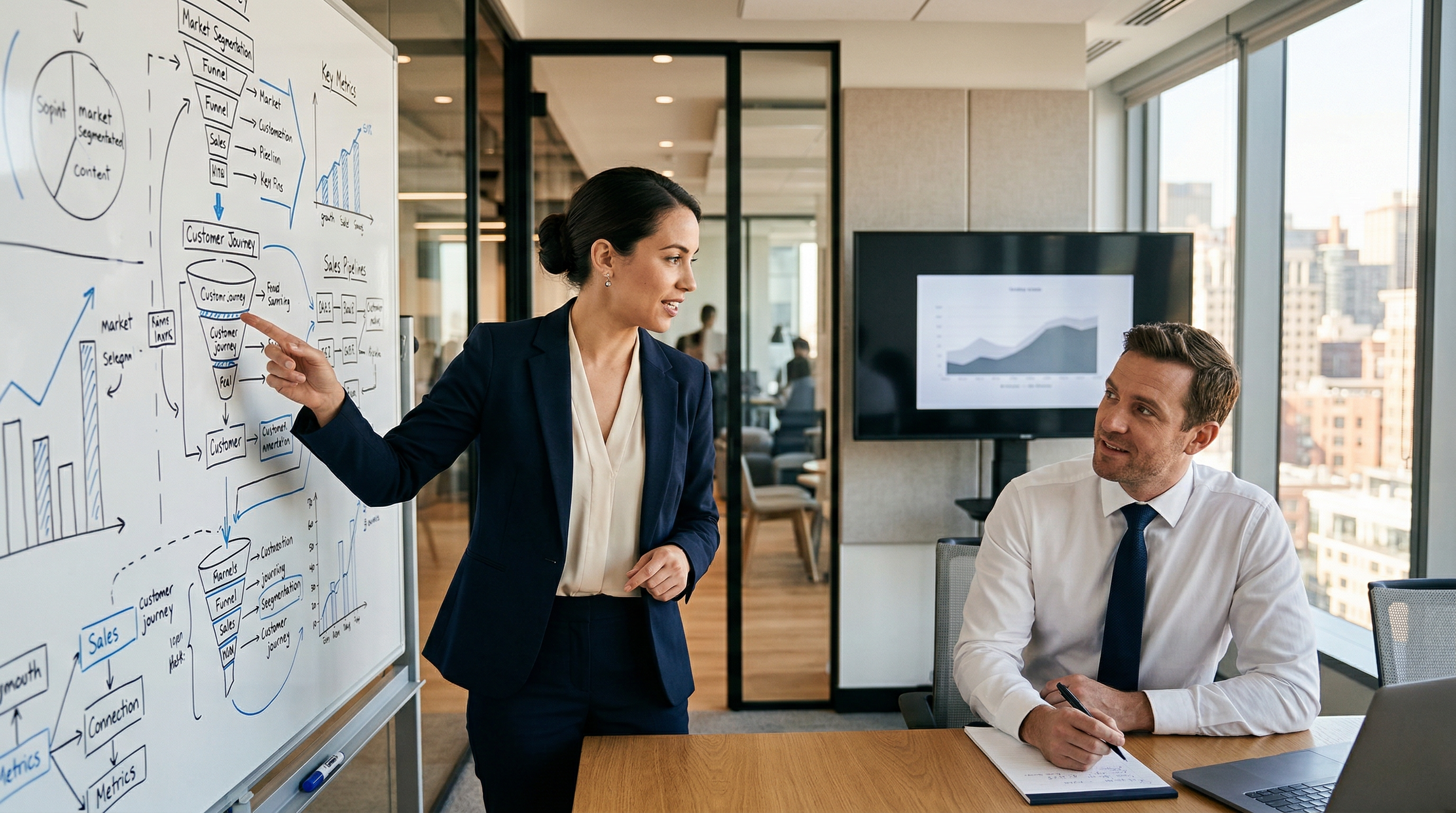 Marketingberatung – strategische Planung im Meeting