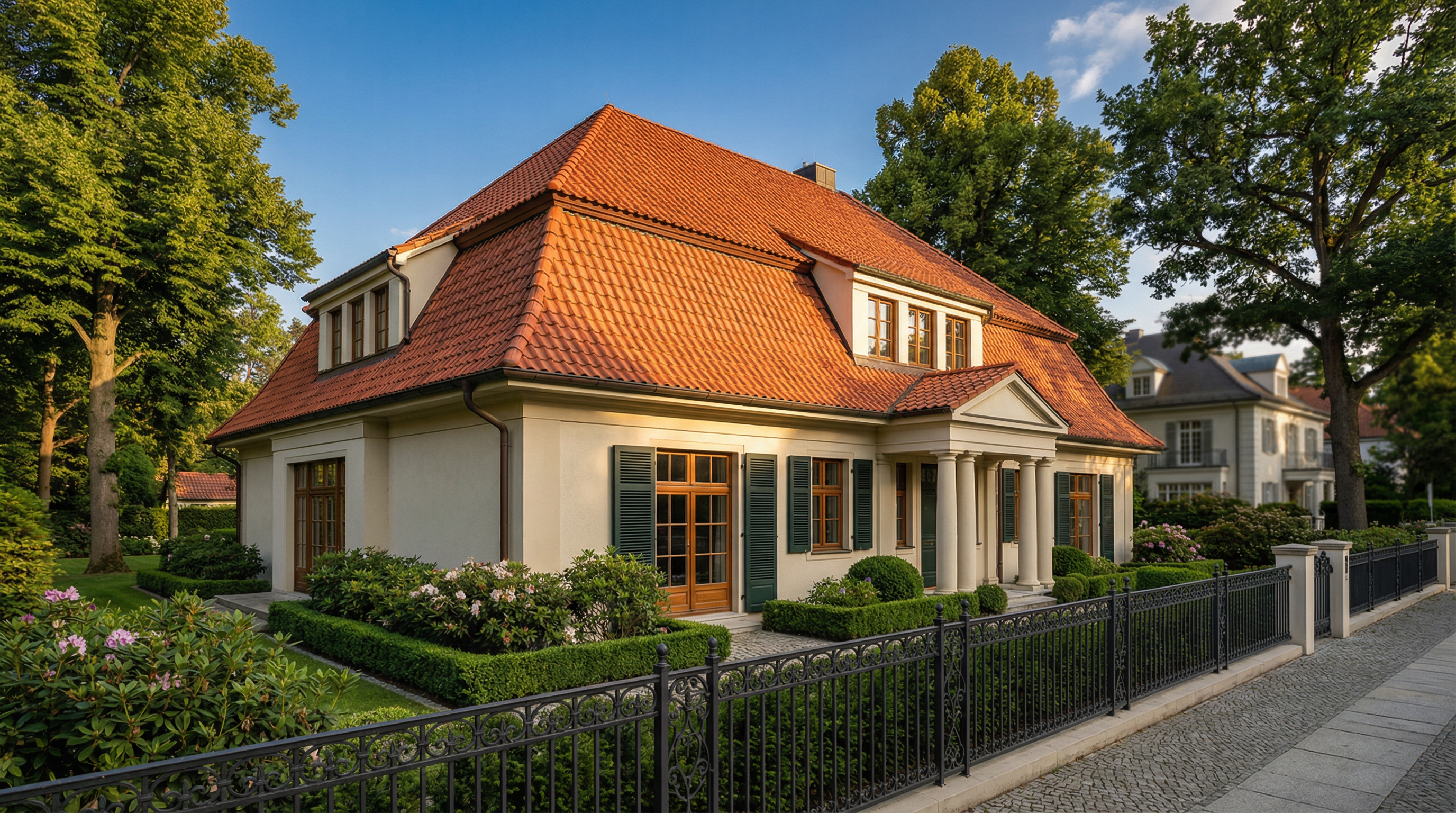 Elegante Villa mit beschichtetem Dach in Berlin Zehlendorf