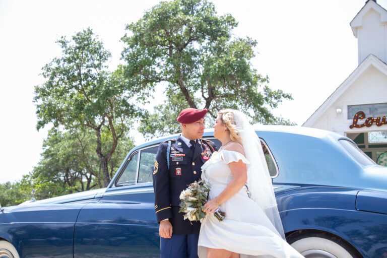 The Drive Up elopement package at Chapel of Love Austin