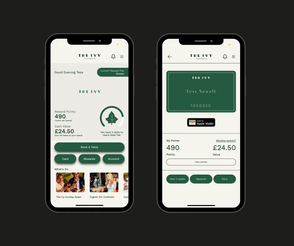 The Ivy Premier Rewards App