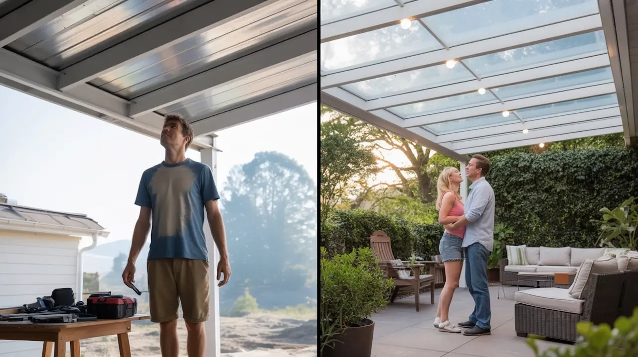 Terrassenüberdachung bauen