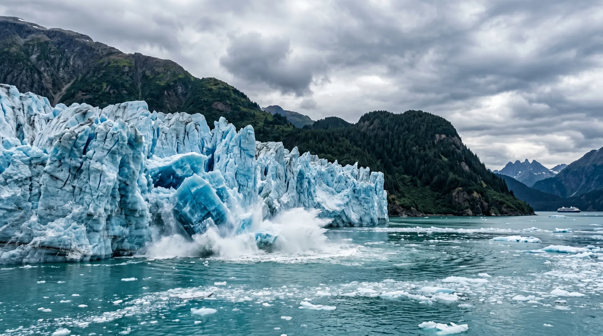 Hubbard Glacier Alaska calving