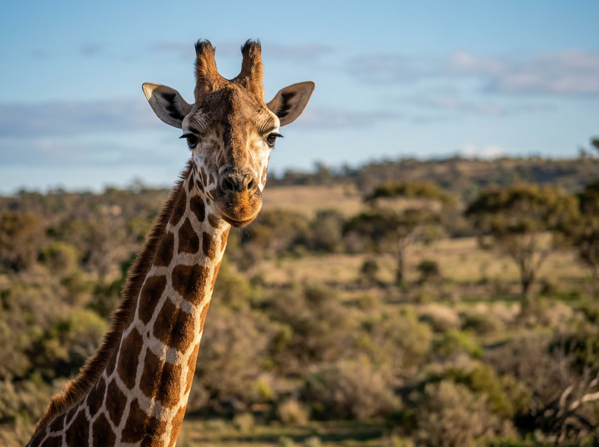 Giraffe at Monarto Safari Park open-range zoo South Australia